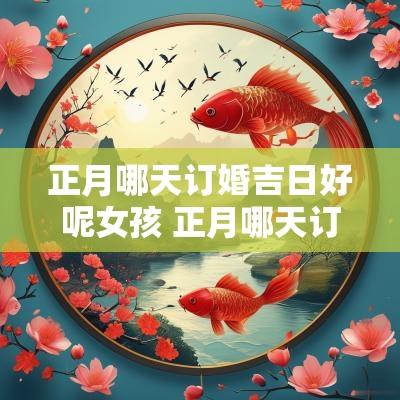 正月哪天订婚吉日好呢女孩 正月哪天订婚好