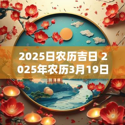 2025日农历吉日 2025年农历3月19日黄道吉日查询