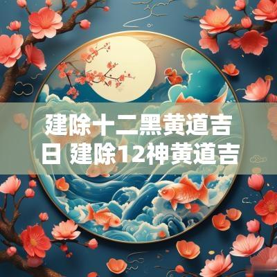 建除十二黑黄道吉日 建除12神黄道吉日