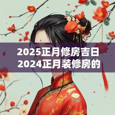 2025正月修房吉日 2025正月装修房的黄道吉日