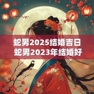 蛇男2025结婚吉日 蛇男2025年结婚好吗