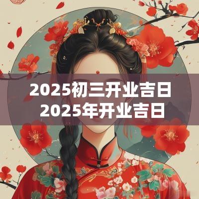 2025初三开业吉日 2025年开业吉日