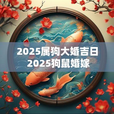 2025属狗大婚吉日 2025狗鼠婚嫁