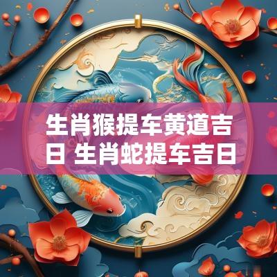 生肖猴提车黄道吉日 生肖蛇提车吉日