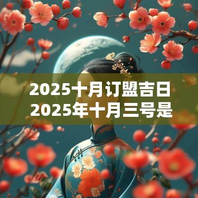2025十月订盟吉日 2025年十月三号是黄道吉日吗