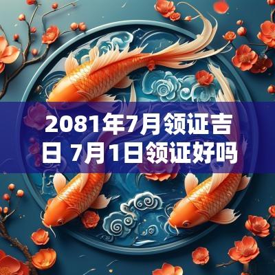 2081年7月领证吉日 7月1日领证好吗