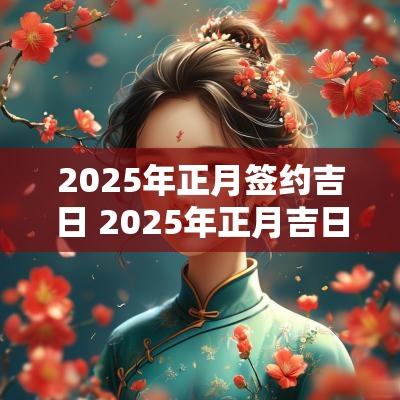 2025年正月签约吉日 2025年正月吉日