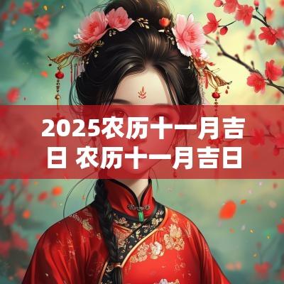 2025农历十一月吉日 农历十一月吉日吉时查询