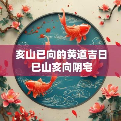 亥山已向的黄道吉日 巳山亥向阴宅