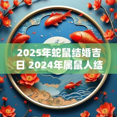 2025年蛇鼠结婚吉日 2025年属鼠人结婚吉日