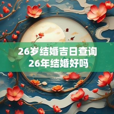 26岁结婚吉日查询 26年结婚好吗