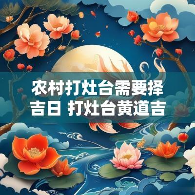 农村打灶台需要择吉日 打灶台黄道吉日2025年