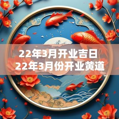 22年3月开业吉日 22年3月份开业黄道吉日