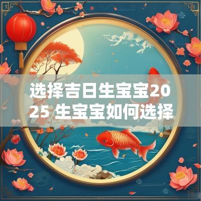 选择吉日生宝宝2025 生宝宝如何选择吉日