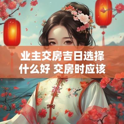 业主交房吉日选择什么好 交房时应该给业主什么手续