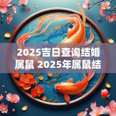 2025吉日查询结婚属鼠 2025年属鼠结婚黄道吉日