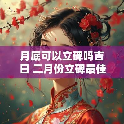 月底可以立碑吗吉日 二月份立碑最佳吉日