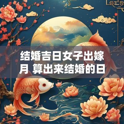 结婚吉日女子出嫁月 算出来结婚的日子不宜嫁娶