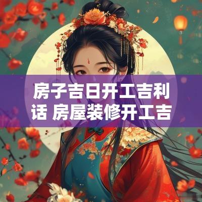房子吉日开工吉利话 房屋装修开工吉利话
