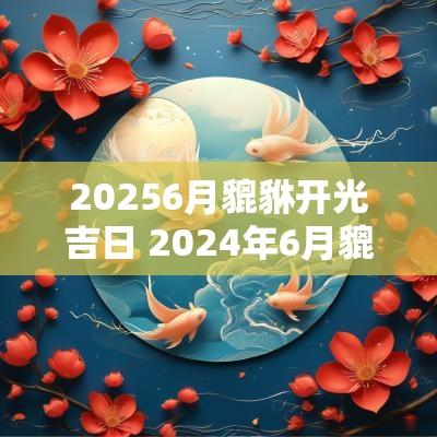 20256月貔貅开光吉日 2025年6月貔貅开光吉日