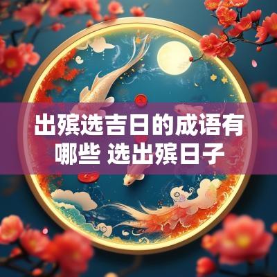出殡选吉日的成语有哪些 选出殡日子