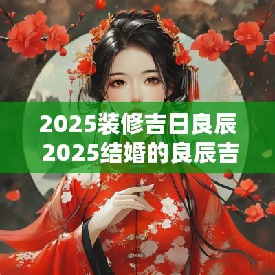 2025装修吉日良辰 2025结婚的良辰吉日查询