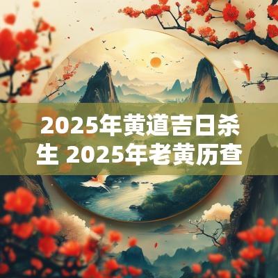 2025年黄道吉日杀生 2025年老黄历查询黄道吉日