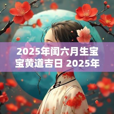 2025年闰六月生宝宝黄道吉日 2025年闰六月生的孩子命运好吗