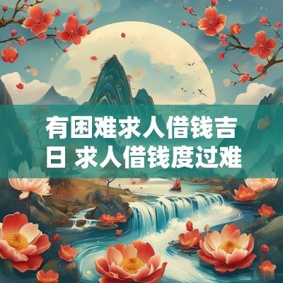 有困难求人借钱吉日 求人借钱度过难关的句子