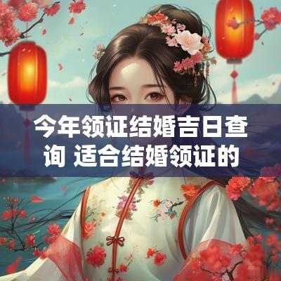 今年领证结婚吉日查询 适合结婚领证的日子2025年