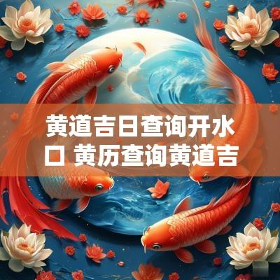 黄道吉日查询开水口 黄历查询黄道吉日开业时间