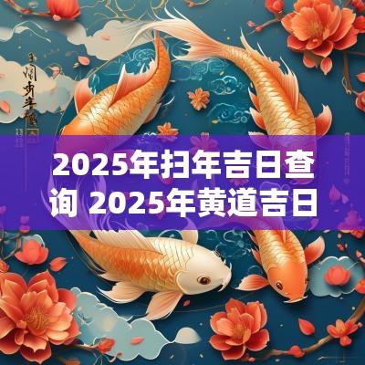 2025年扫年吉日查询 2025年黄道吉日查询