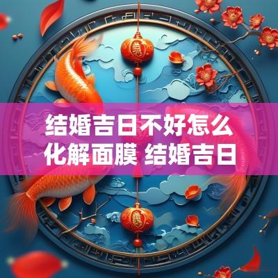 结婚吉日不好怎么化解面膜 结婚吉日不一样