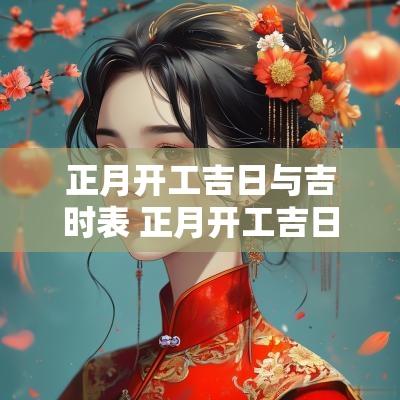 正月开工吉日与吉时表 正月开工吉日吉时查询