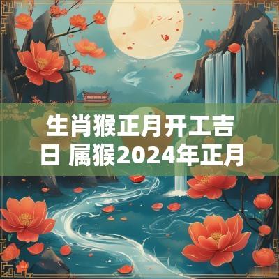 生肖猴正月开工吉日 属猴2025年正月开业吉日有哪些呢