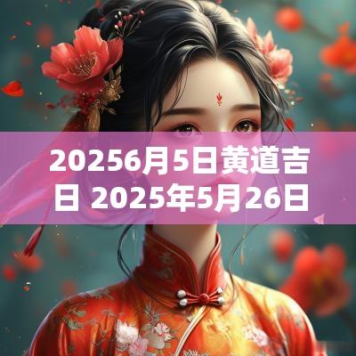 20256月5日黄道吉日 2025年5月26日黄道吉日查询