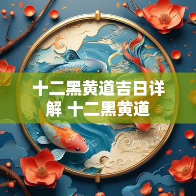 十二黑黄道吉日详解 十二黑黄道