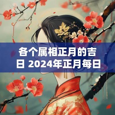 各个属相正月的吉日 2025年正月每日属相表