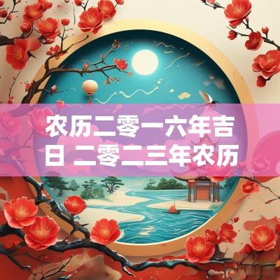 农历二零一六年吉日 二零二三年农历六月份的黄道吉日