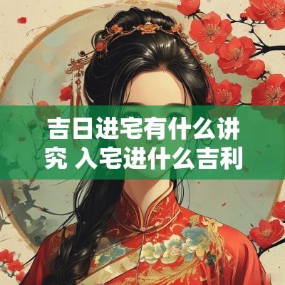 吉日进宅有什么讲究 入宅进什么吉利日好