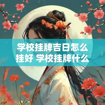 学校挂牌吉日怎么挂好 学校挂牌什么意思