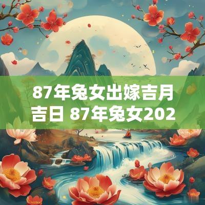 87年兔女出嫁吉月吉日 87年兔女2025年会离婚吗