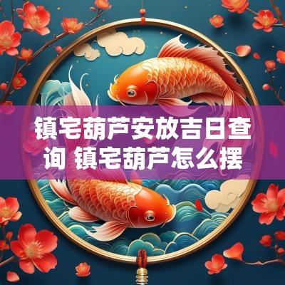 镇宅葫芦安放吉日查询 镇宅葫芦怎么摆放