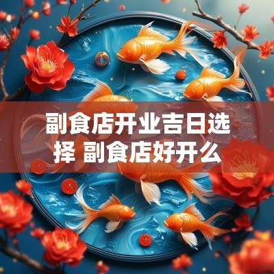 副食店开业吉日选择 副食店好开么