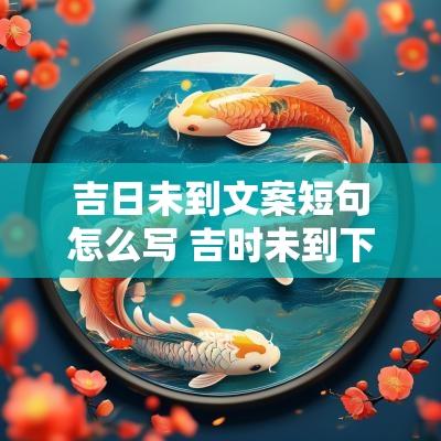 吉日未到文案短句怎么写 吉时未到下一句