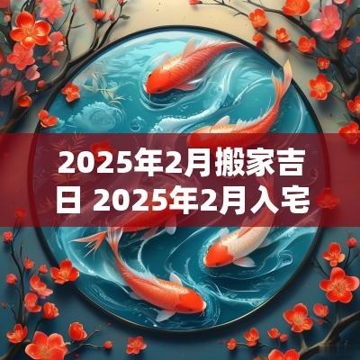 2025年2月搬家吉日 2025年2月入宅最旺日子