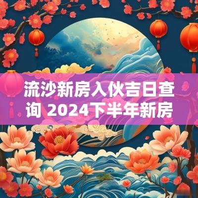 流沙新房入伙吉日查询 2025下半年新房入伙吉日查询