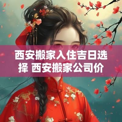 西安搬家入住吉日选择 西安搬家公司价目表