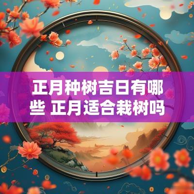 正月种树吉日有哪些 正月适合栽树吗