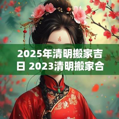 2025年清明搬家吉日 2025清明搬家合适吗